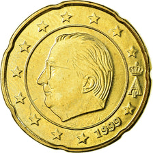 Belgium, 20 Euro Cent, 1999, AU(55-58), Brass, KM:228