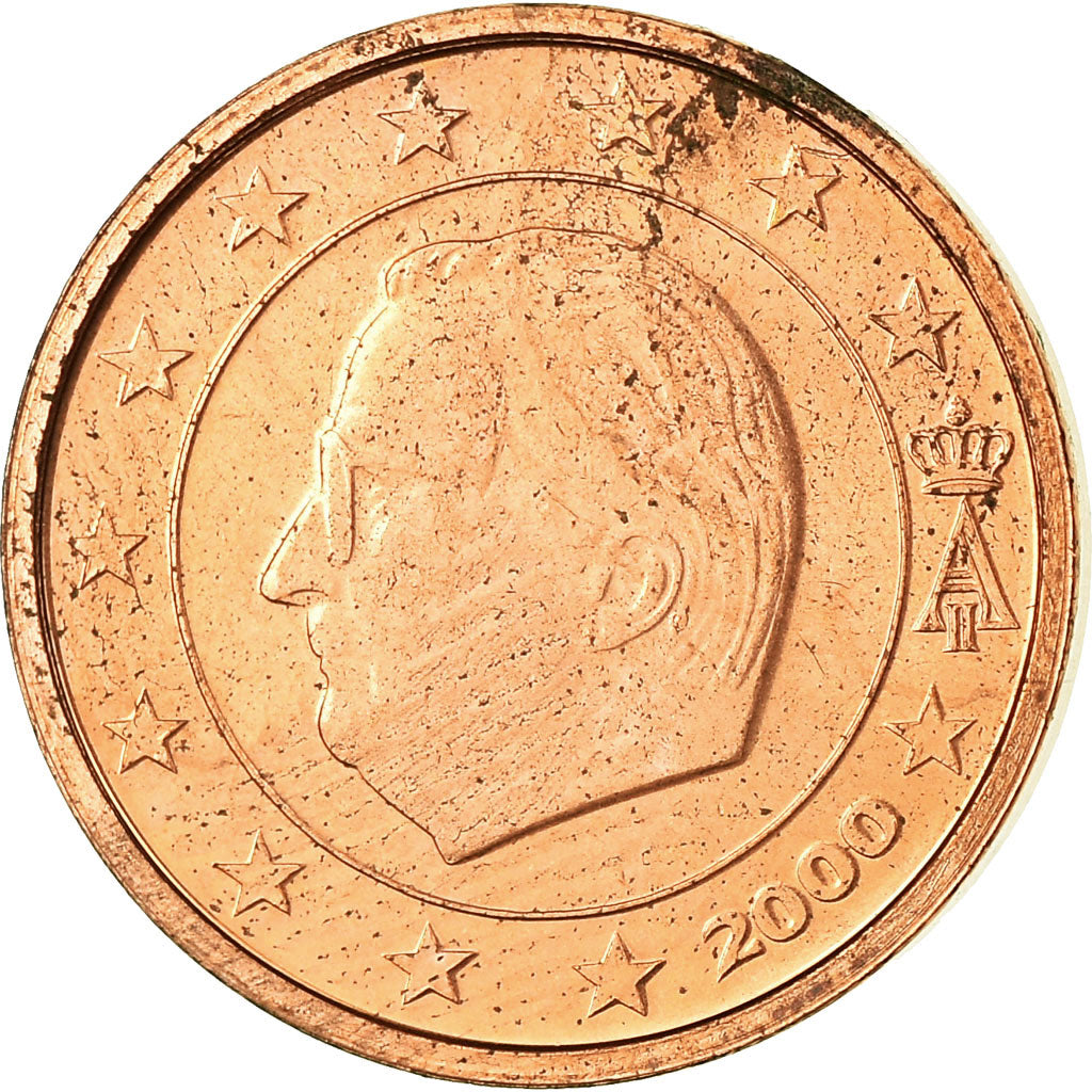 Belgium, Euro Cent, 2000, MS(63), Copper Plated Steel, KM:224