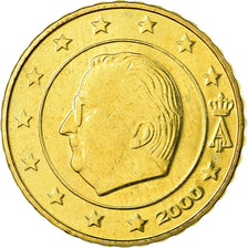 Bélgica, 10 Euro Cent, 2000, MS(63), Latão, KM:227
