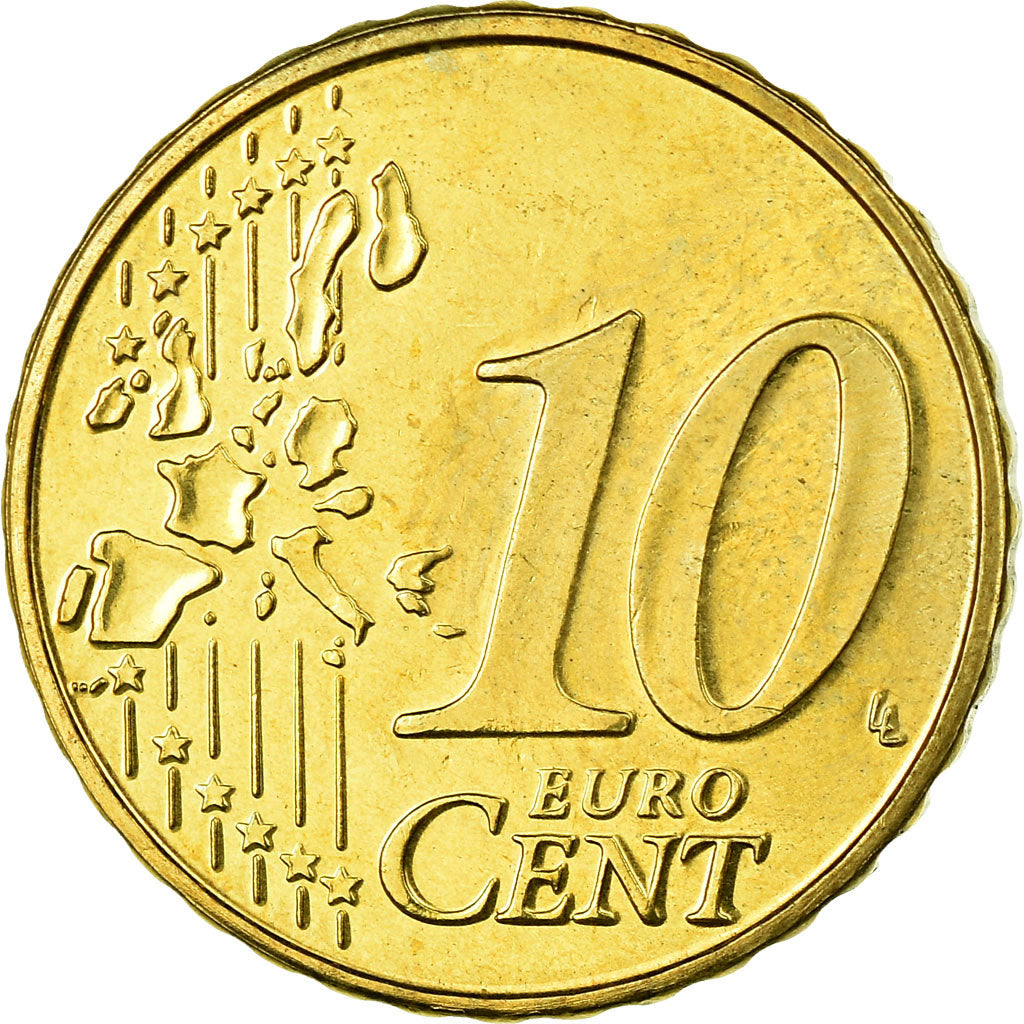 Belgio, 10 Euro Cent, 2000, SPL, Ottone, KM:227