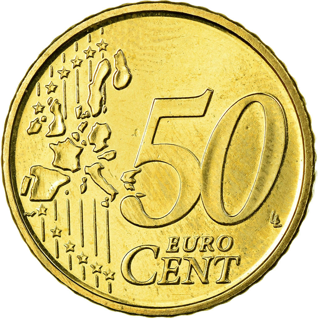 Belgium, 50 Euro Cent, 2000, MS(63), Brass, KM:229