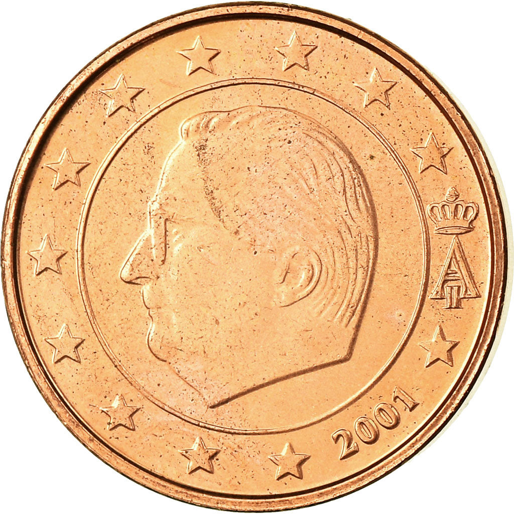 Belgium, Euro Cent, 2001, MS(63), Copper Plated Steel, KM:224