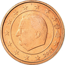 Belgium, 2 Euro Cent, 2001, MS(63), Copper Plated Steel, KM:225