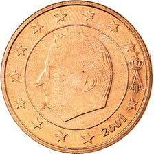 Belgium, 5 Euro Cent, 2001, MS(63), Copper Plated Steel, KM:226