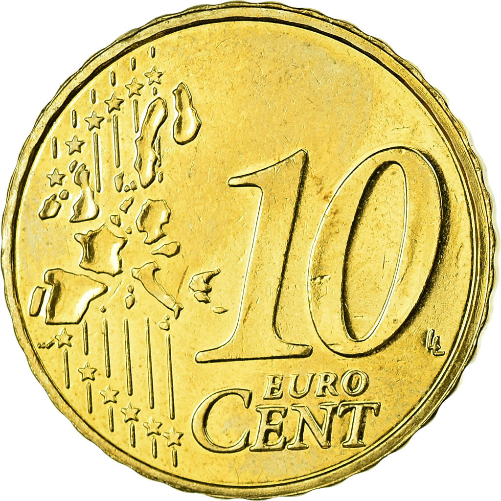 Belgium, 10 Euro Cent, 2003, MS(63), Brass, KM:227