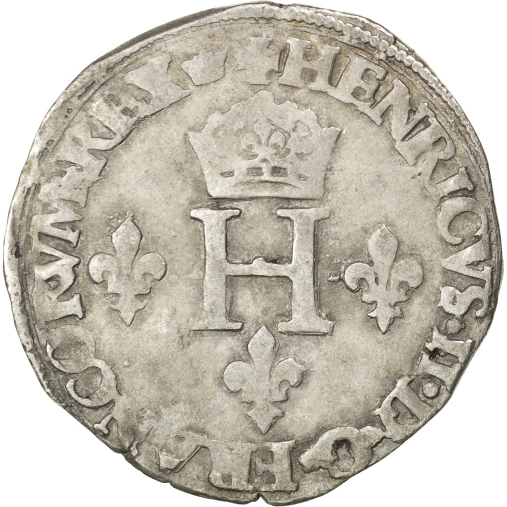 FRANCE, Demi Gros de Nesle, 1551, Paris, VF(30-35), Silver, Sombart #4458., 2.81