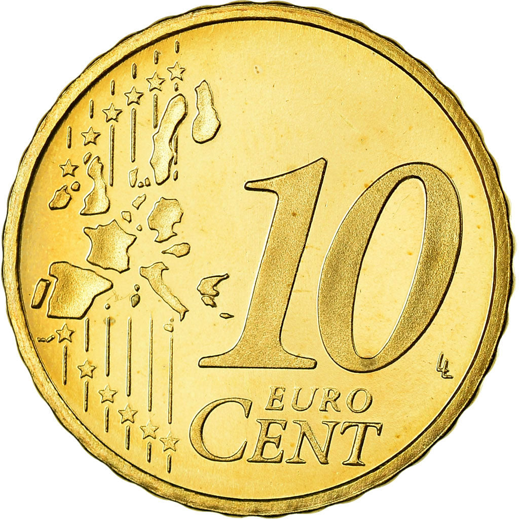 Netherlands, 10 Euro Cent, 2006, MS(65-70), Brass, KM:237