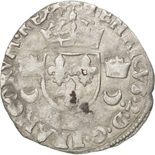 Francia, Douzain aux croissants, 1550, La Rochelle, MB, Biglione, Sombart:4380