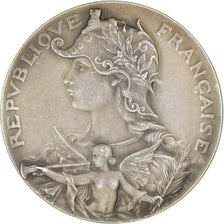 France, Medal, Marianne Casquée, Scène Agricole, MS(63), Maillechort