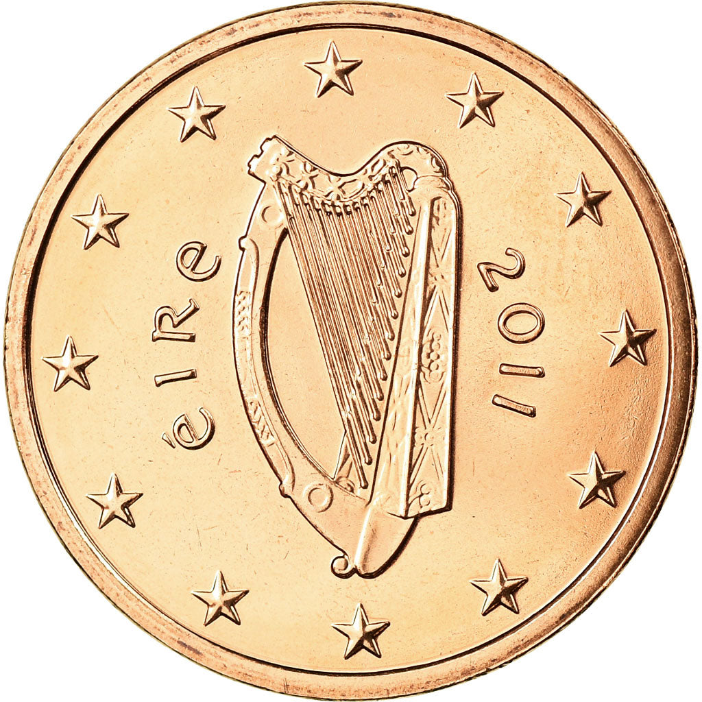 REPUBBLICA D’IRLANDA, 5 Euro Cent, 2011, FDC, Acciaio placcato rame, KM:34