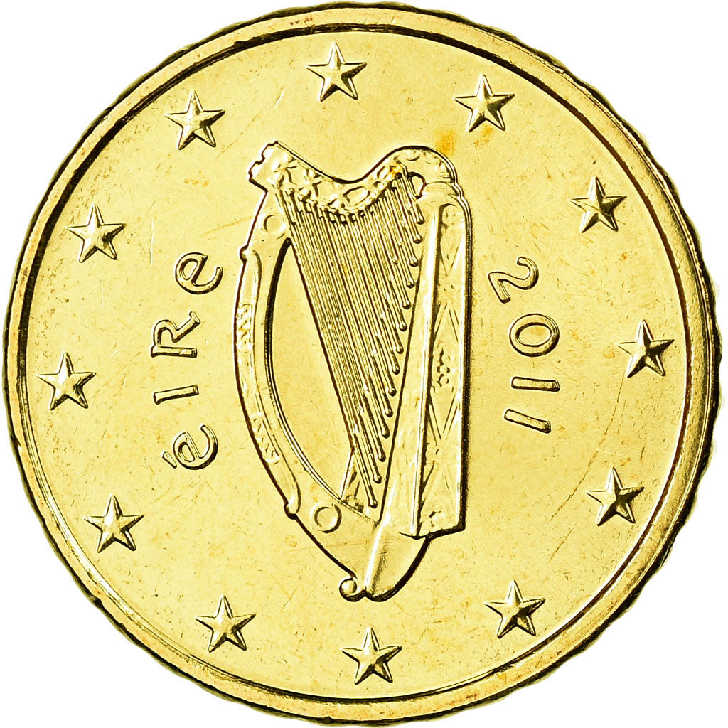 REPÚBLICA DE IRLANDA, 10 Euro Cent, 2011, FDC, Latón, KM:47