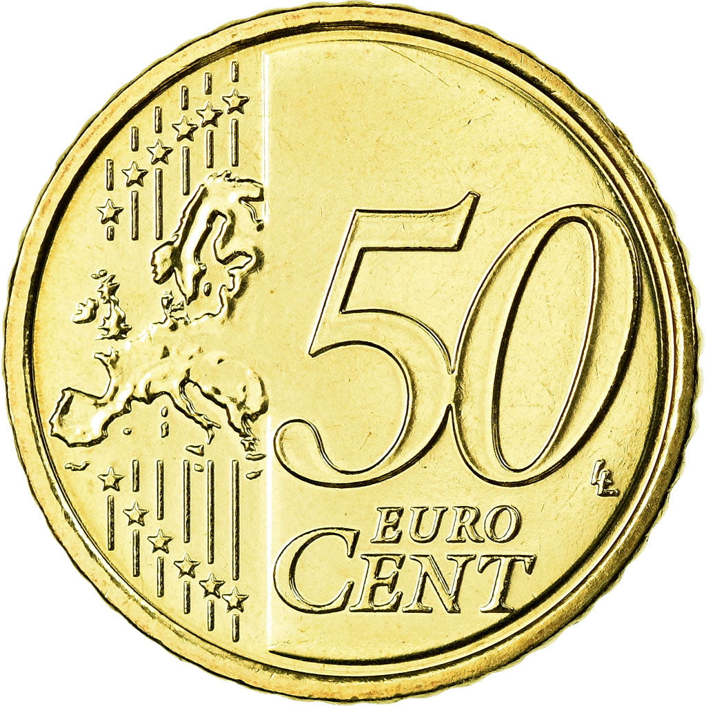 IRELAND REPUBLIC, 50 Euro Cent, 2011, MS(65-70), Brass, KM:49
