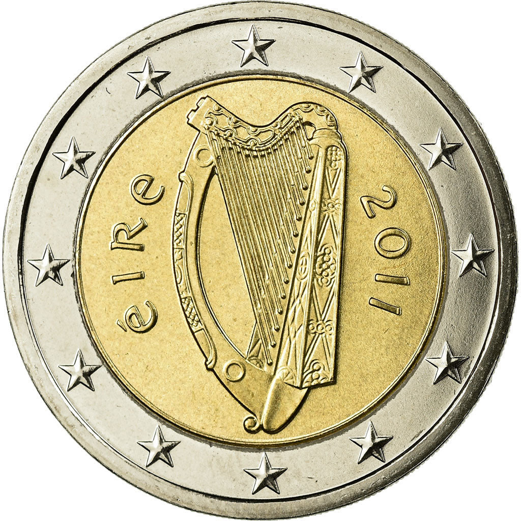 IRELAND REPUBLIC, 2 Euro, 2011, MS(65-70), Bi-Metallic, KM:51