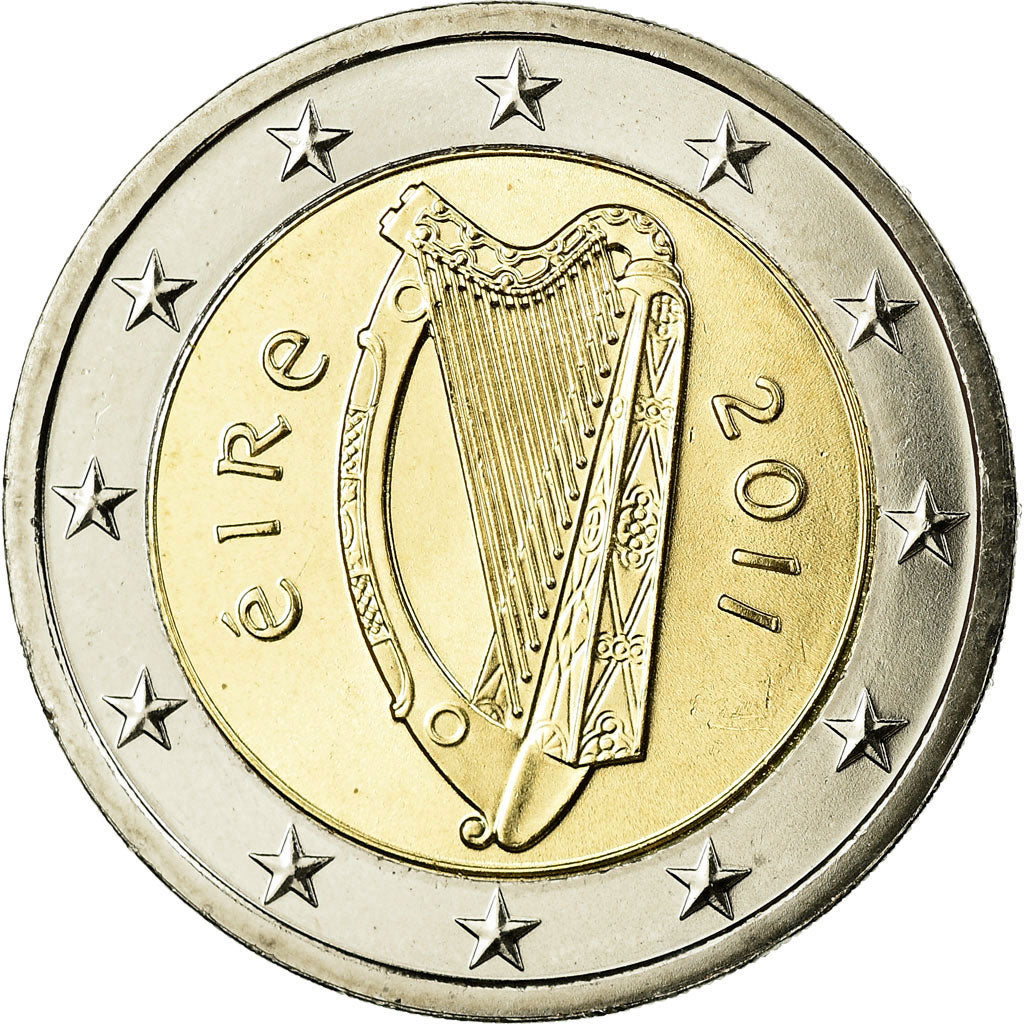 IRELAND REPUBLIC, 2 Euro, 2011, MS(65-70), Bi-Metallic, KM:51