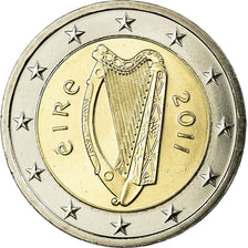 IRELAND REPUBLIC, 2 Euro, 2011, MS(65-70), Bi-Metallic, KM:51