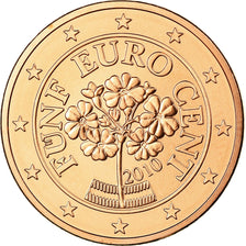 Austria, 5 Euro Cent, 2010, MS(65-70), Copper Plated Steel, KM:3084