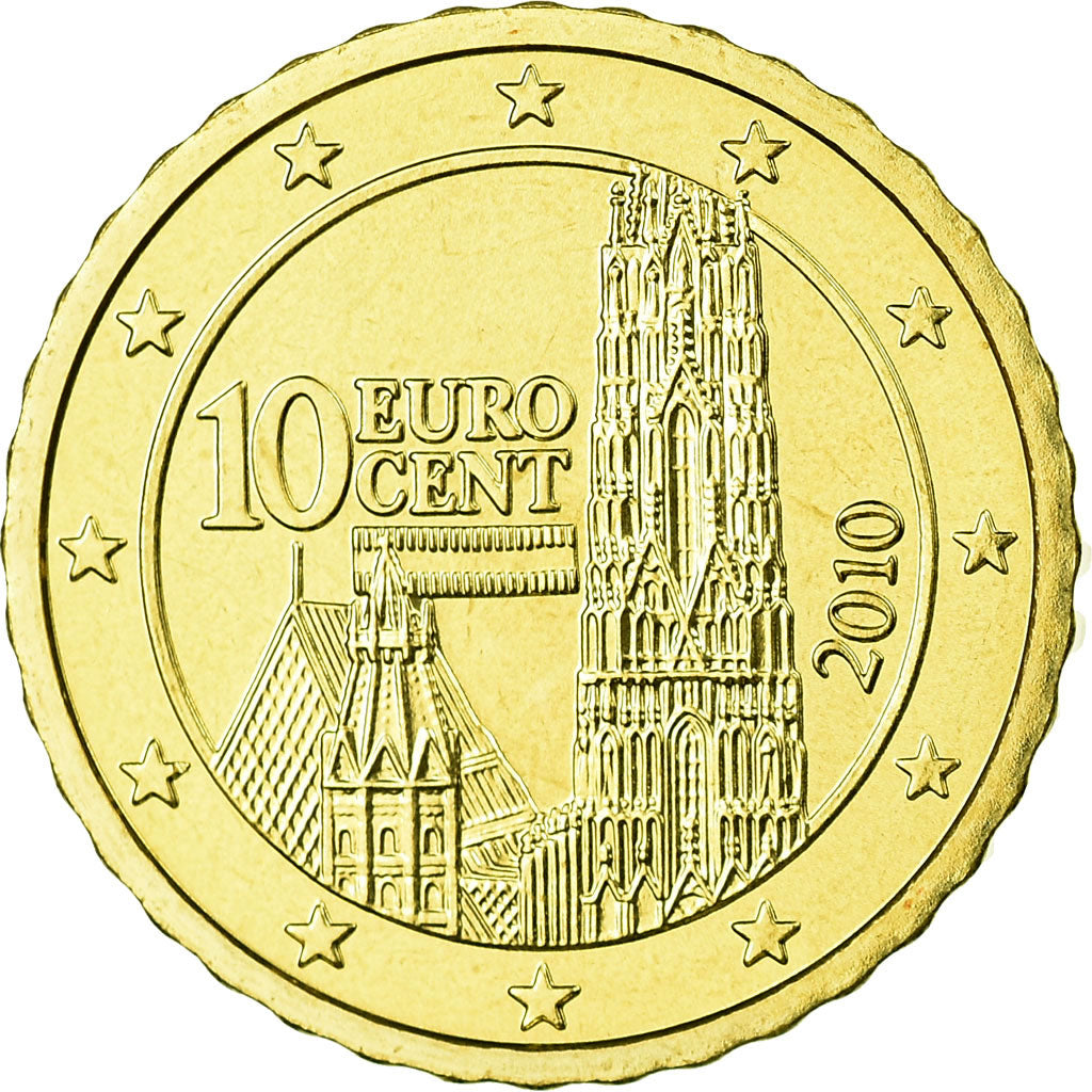 Austria, 10 Euro Cent, 2010, FDC, Ottone, KM:3139