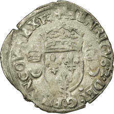 Monnaie, France, Douzain aux croissants, 1550, Lyon, TB+, Billon, Sombart:4380
