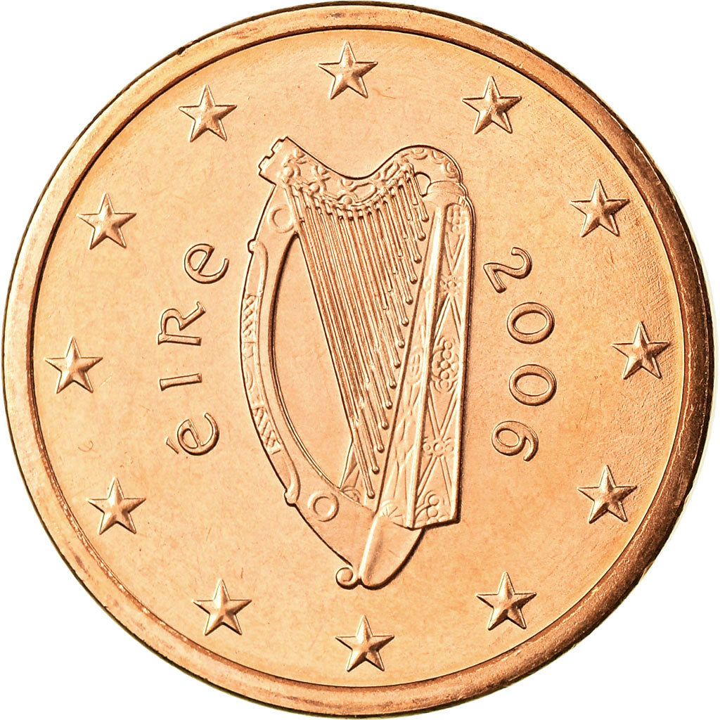 REPÚBLICA DA IRLANDA, 5 Euro Cent, 2006, MS(65-70), Aço Cromado a Cobre, KM:34