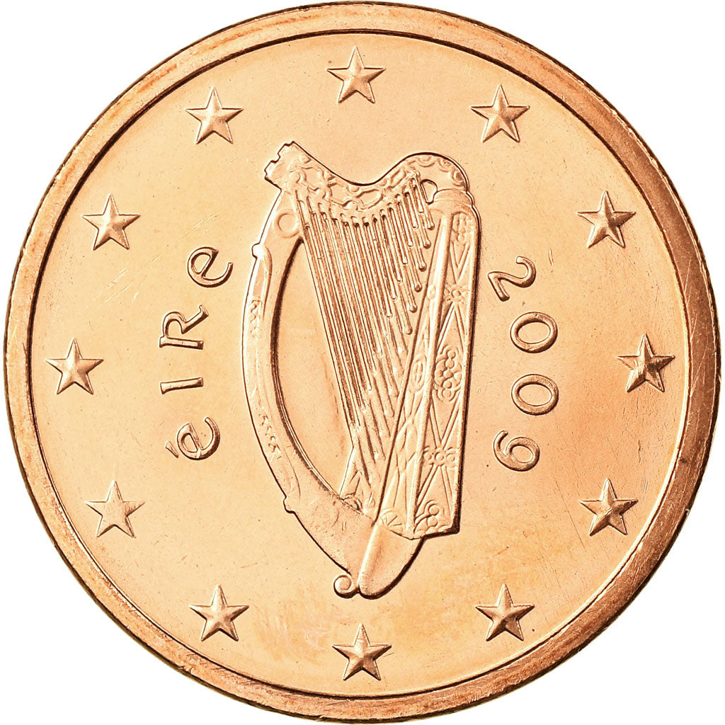 REPUBBLICA D’IRLANDA, 5 Euro Cent, 2009, FDC, Acciaio placcato rame, KM:34