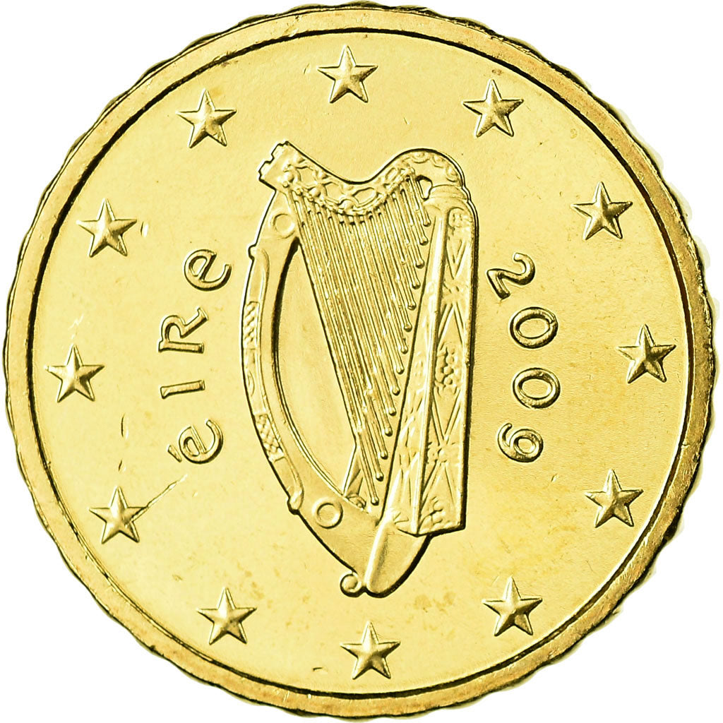 REPÚBLICA DE IRLANDA, 10 Euro Cent, 2009, FDC, Latón, KM:47