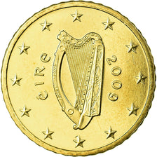 IRELAND REPUBLIC, 50 Euro Cent, 2009, MS(65-70), Brass, KM:49