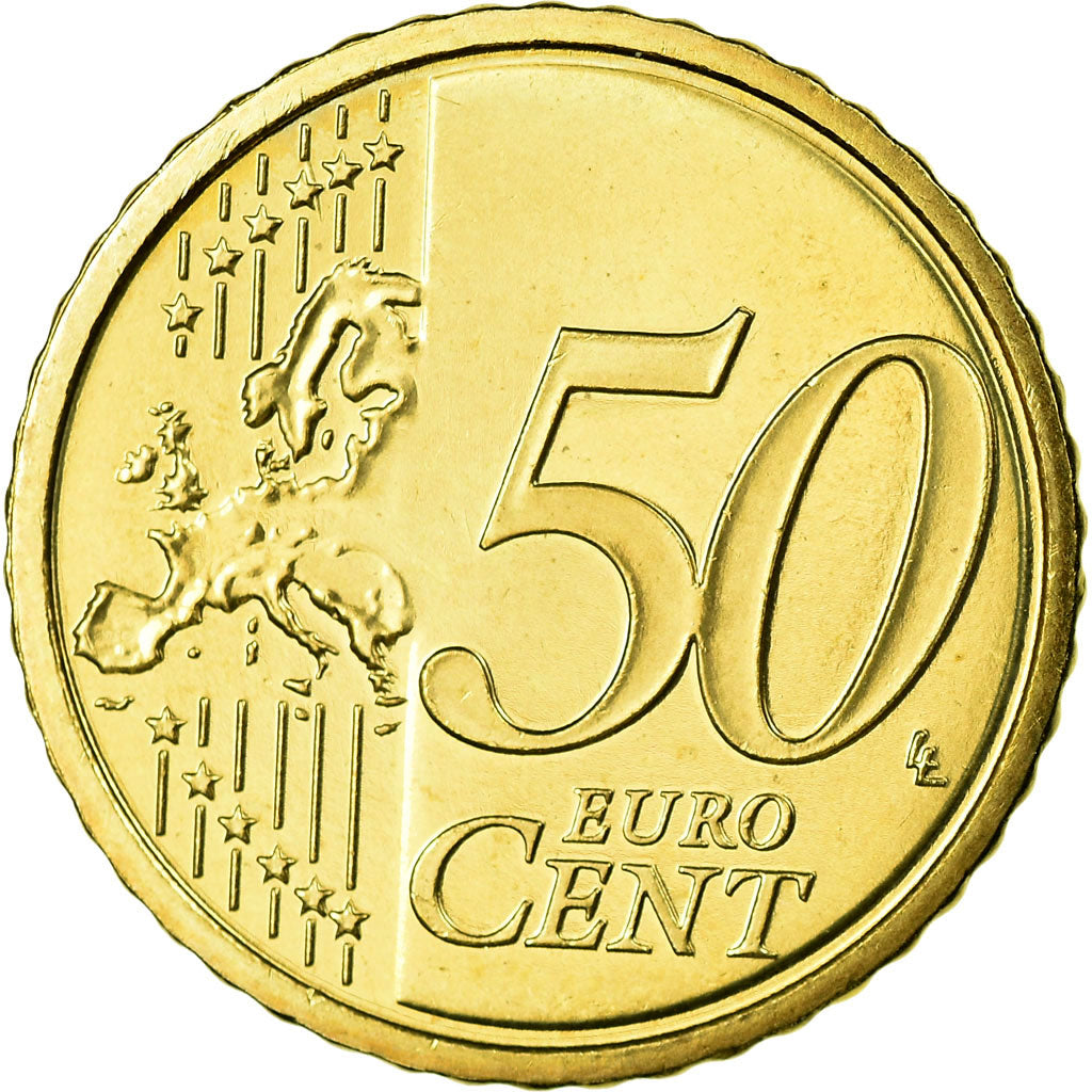 IRELAND REPUBLIC, 50 Euro Cent, 2009, MS(65-70), Brass, KM:49