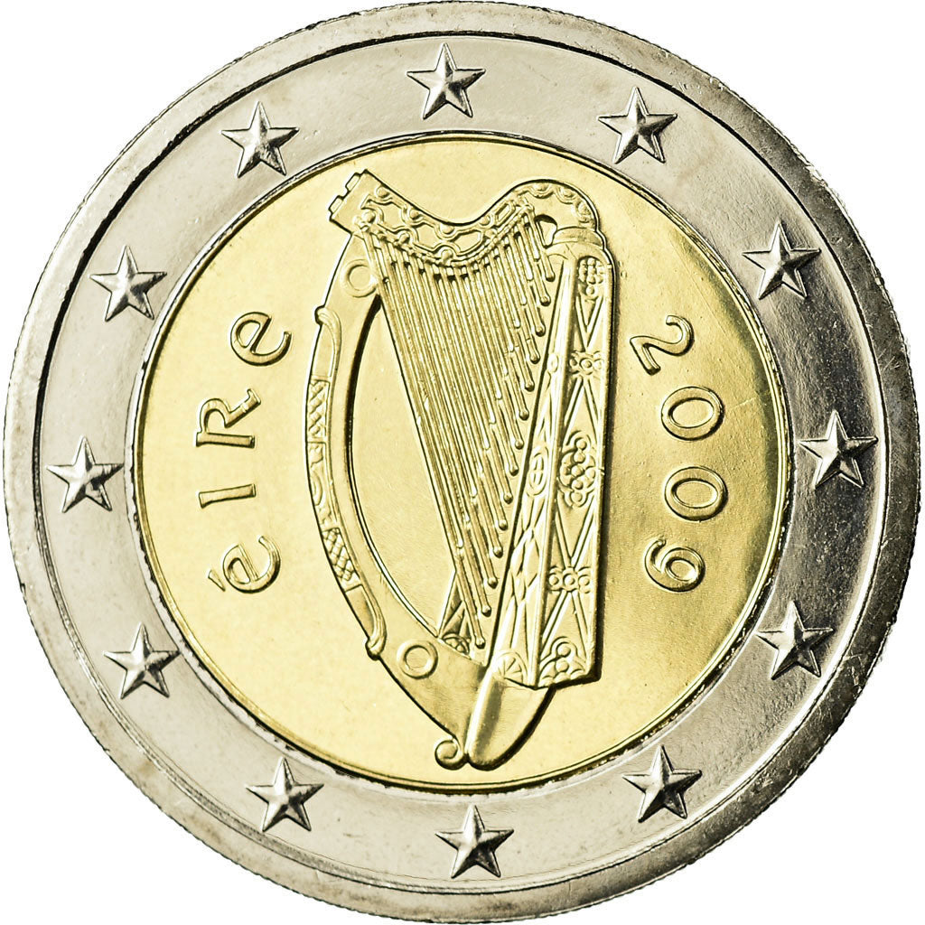 IRELAND REPUBLIC, 2 Euro, 2009, MS(65-70), Bi-Metallic, KM:51