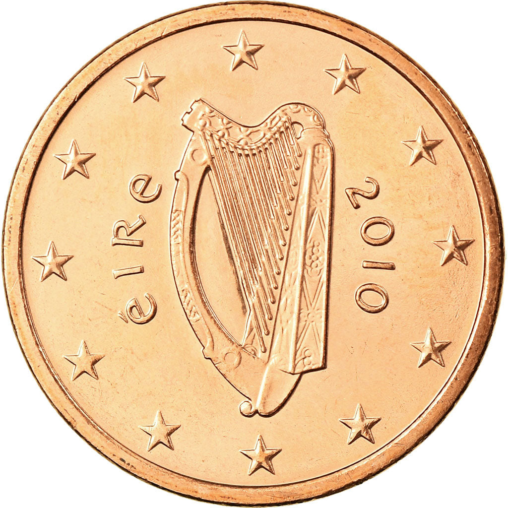 IRELAND REPUBLIC, 5 Euro Cent, 2010, MS(65-70), Copper Plated Steel, KM:34