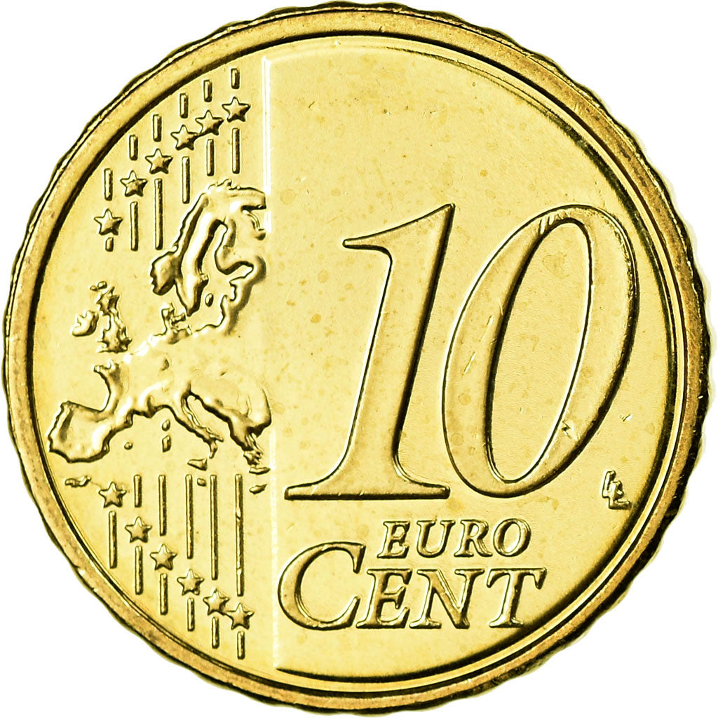 REPÚBLICA DE IRLANDA, 10 Euro Cent, 2010, FDC, Latón, KM:47