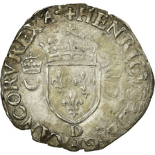 Moneta, Francia, Douzain aux croissants, 1555, Lyons, MB+, Biglione