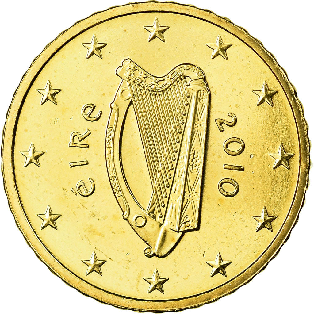 REPÚBLICA DE IRLANDA, 50 Euro Cent, 2010, FDC, Latón, KM:49