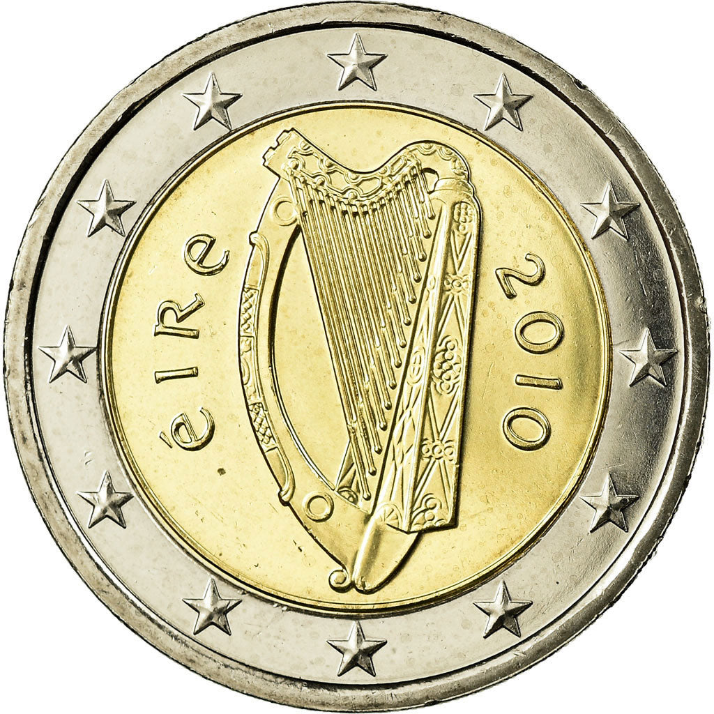 IRELAND REPUBLIC, 2 Euro, 2010, MS(65-70), Bi-Metallic, KM:51