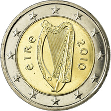 IRELAND REPUBLIC, 2 Euro, 2010, MS(65-70), Bi-Metallic, KM:51