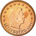 Luksemburg, Euro Cent, 2002, EF(40-45), Miedź platerowana stalą, KM:75