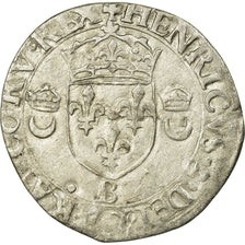 Monnaie, France, Douzain aux croissants, 1556, Rouen, TB+, Billon, Sombart:4380