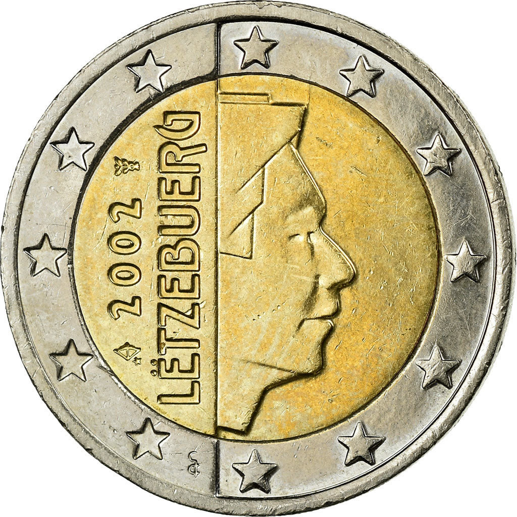 Lussemburgo, 2 Euro, 2002, BB, Bi-metallico, KM:82