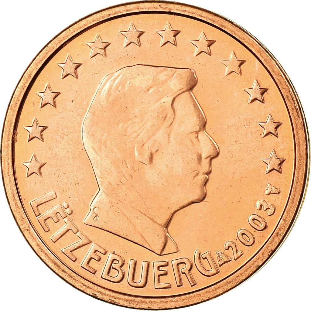 Luksemburg, 2 Euro Cent, 2003, AU(55-58), Miedź platerowana stalą, KM:76