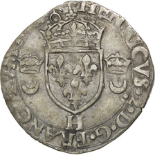 FRANCE, Douzain aux croissants, 1550, La Rochelle, EF(40-45), Billon, Sombart...