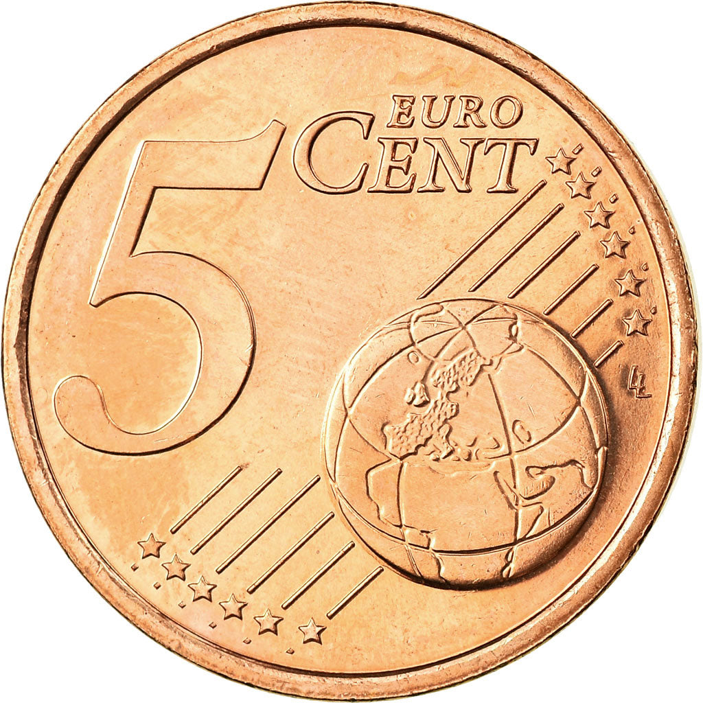 France, 5 Euro Cent, 2004, SPL, Copper Plated Steel, KM:1284