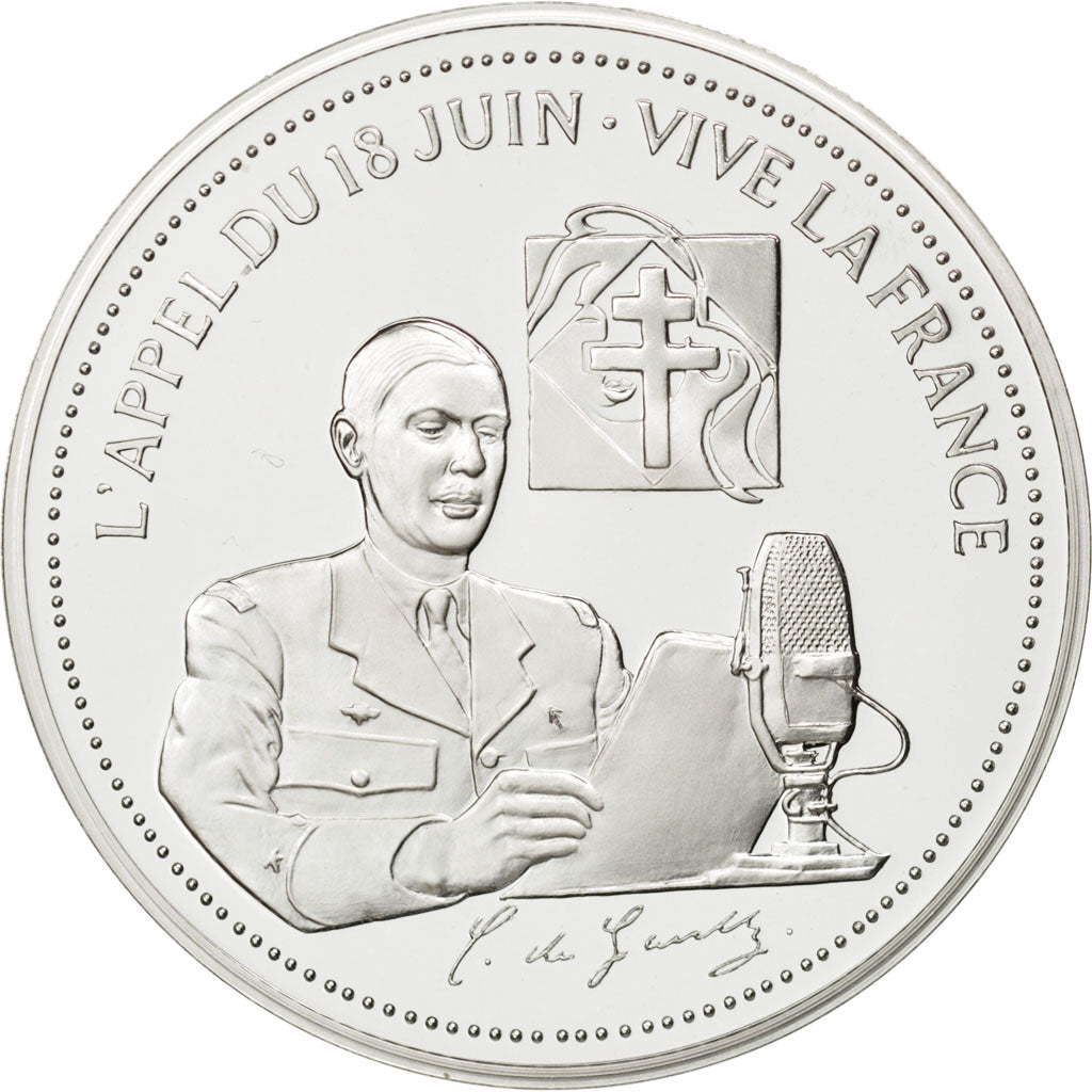France, Medal, French Fifth Republic, History, FDC, Argent
