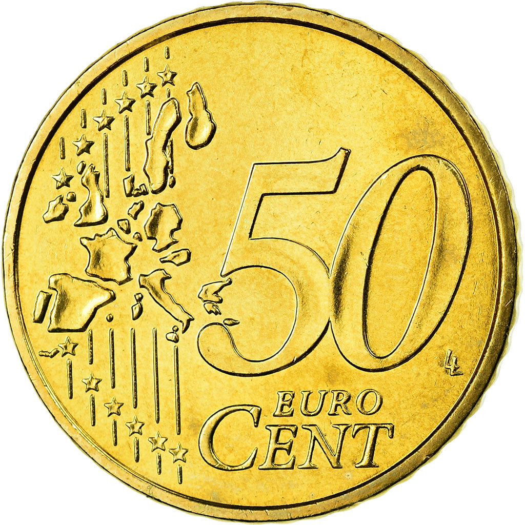 Francia, 50 Euro Cent, 2004, SPL, Ottone, KM:1287