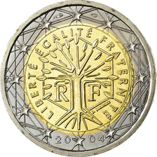France, 2 Euro, 2004, MS(63), Bi-Metallic, KM:1289