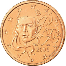 France, 5 Euro Cent, 2005, MS(63), Copper Plated Steel, KM:1284