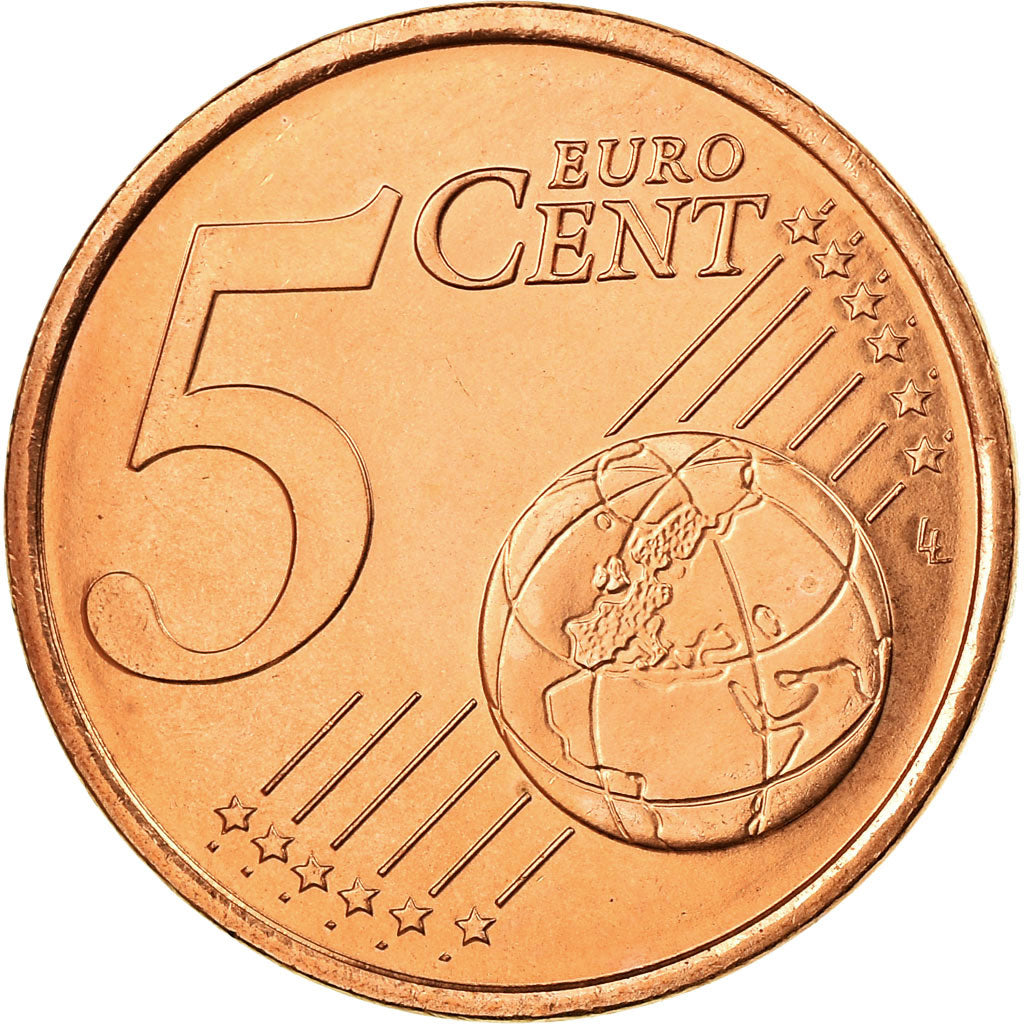 France, 5 Euro Cent, 2005, MS(63), Copper Plated Steel, KM:1284