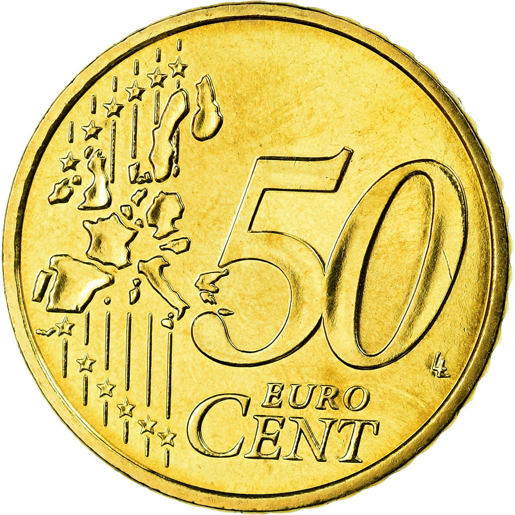 France, 50 Euro Cent, 2005, MS(63), Brass, KM:1287