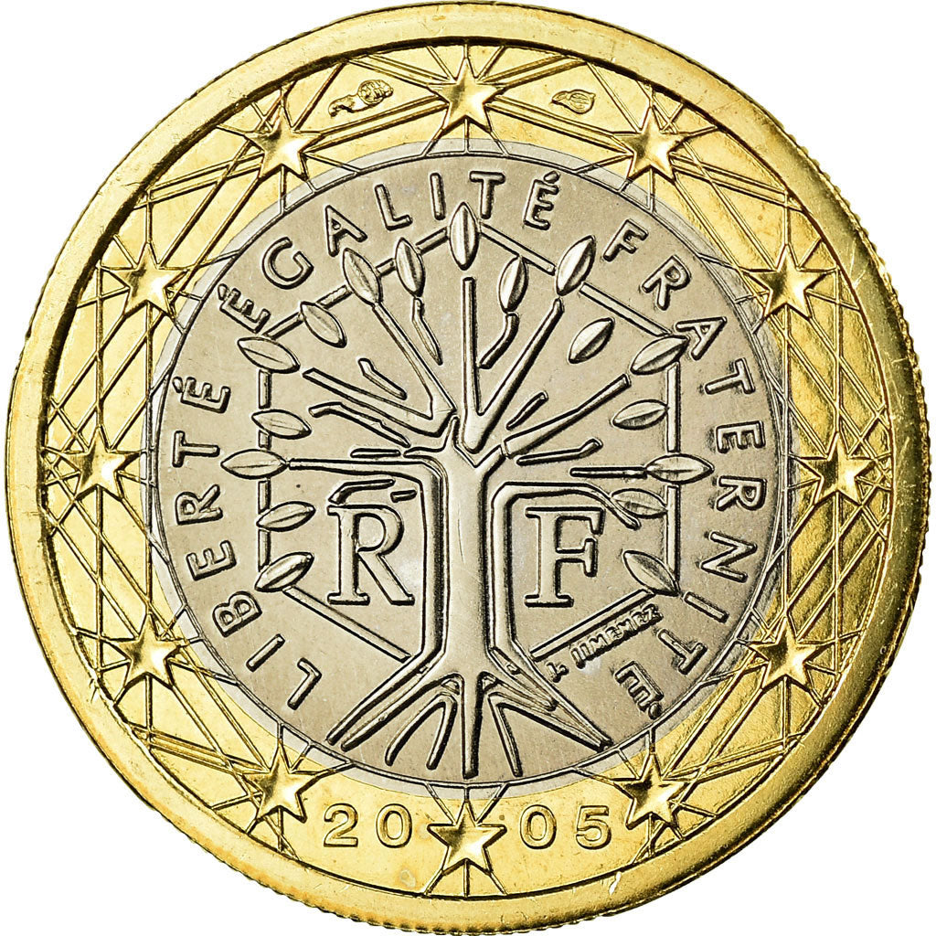France, Euro, 2005, MS(63), Bi-Metallic, KM:1288