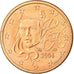 Francia, Euro Cent, 2006, SC, Cobre chapado en acero, KM:1282