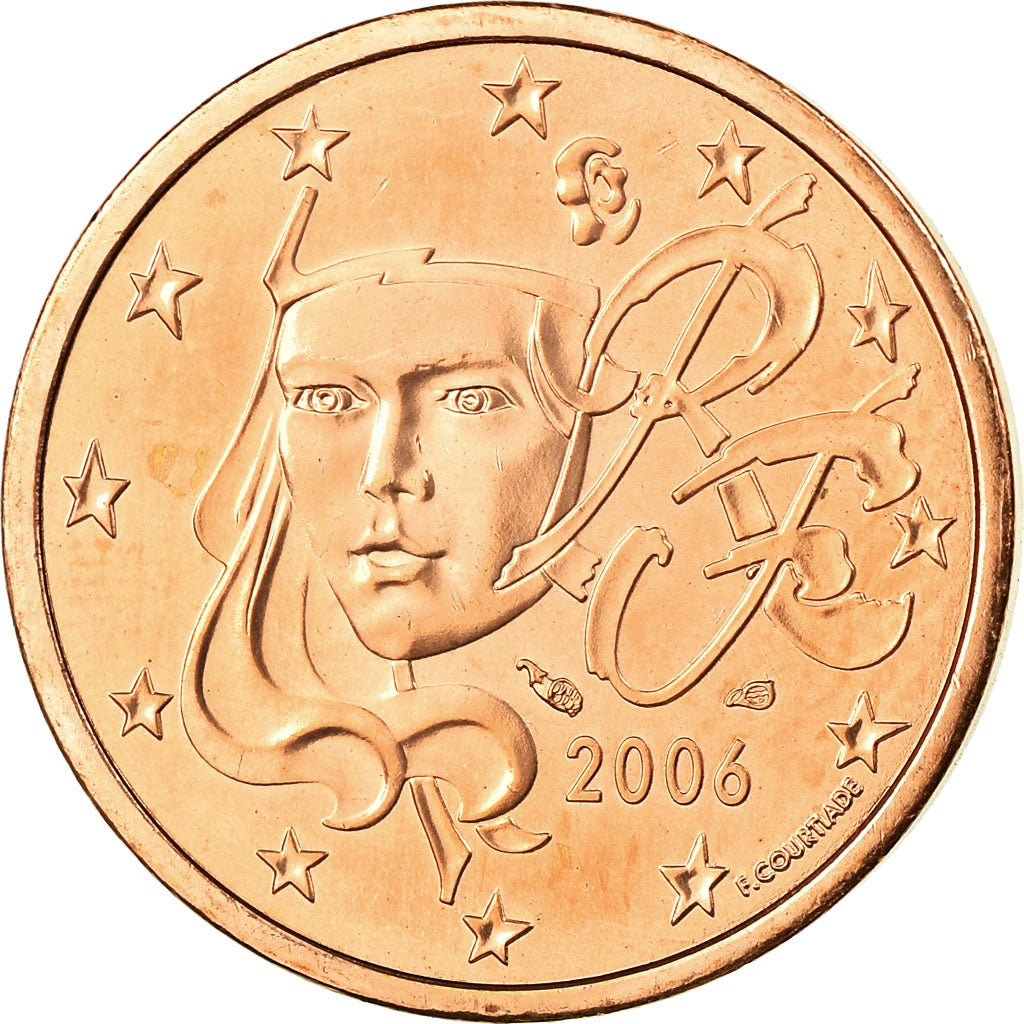 France, 5 Euro Cent, 2006, SPL, Copper Plated Steel, KM:1284