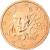 France, 2 Euro Cent, 2007, SPL, Copper Plated Steel, KM:1283